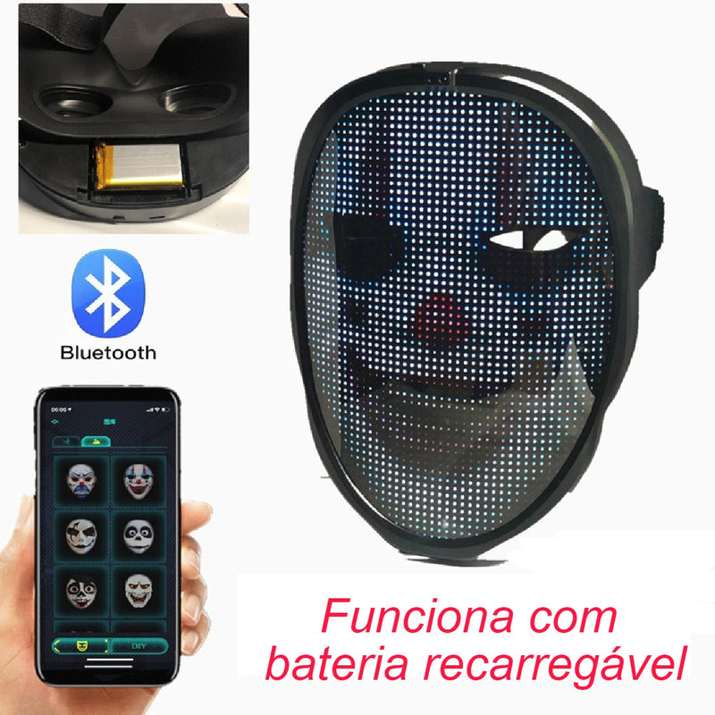 Mascara Led Bluetooth