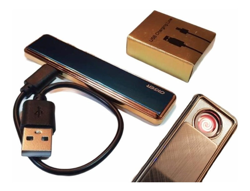 Isqueiro Elétrico Luxo  Recarregável USB (Entrega Rápida Direto do Brasil )